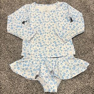 SweetHoney Blue Floral Kids Pajama Set